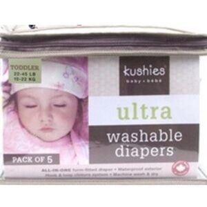 NIB Kushies Cloth Diaper 22-45lbs 5pak